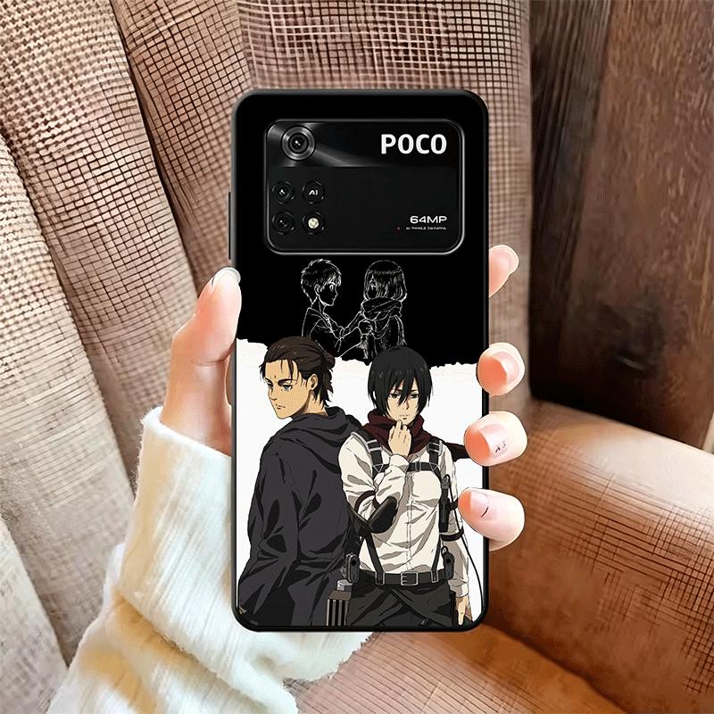 A-Attack On T-Titan Mikasa Soft Phone Case for Xiaomi Poco X5 X6 X7 X8 Pro Max X3 F7 F8 Ultra M8 M7 M6 M5 Redmi 15 15C 14C 13C 1