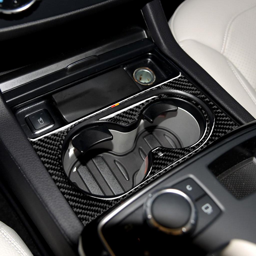 Für Mercedes Benz GLE W218 GLS ML X166 GL Zubehör Wasserbecherhalter Panel Rahmen Auto Carbon Fiber Cover Aufkleber Innen