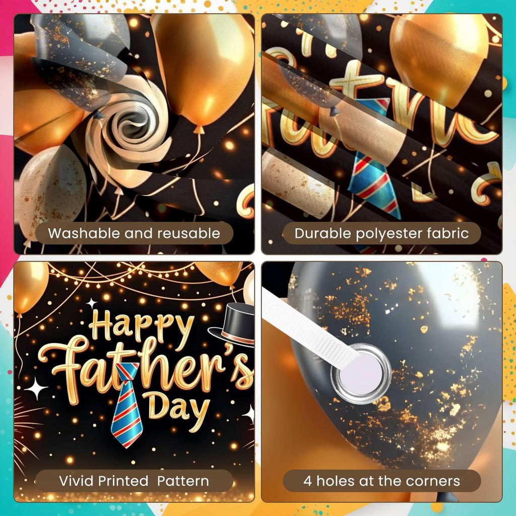 Frohen Vatertag Banner Krone Dekoration Vater Feier Kulisse Daddy Feier Kulisse Schnurrbart Design Für Vatertag