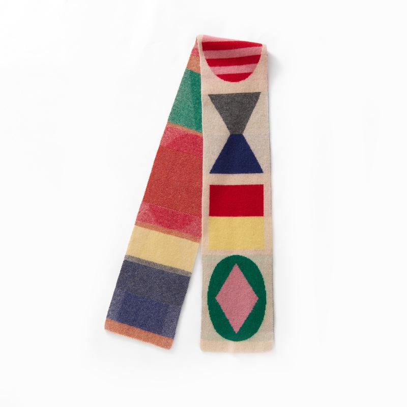 

New Korean Style Children s Cashmere Polka Dot Knit Scarf - Autumn/Winter Warm Neck Gaiter 14X118 CM