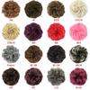 MISS WIG Straight Donut Chignon Hairpieces Synthetic Ombre Elastic Chignon Fluffy Messy Scrunchies Hair Bun for Women