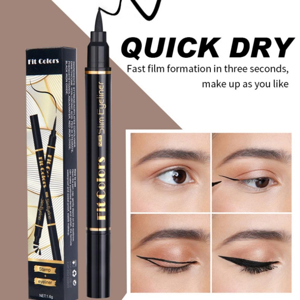 Fit Colors Double -headed Triangle Wing Seal, Waterproof and Anti -sweat -proof Not Faint Eyeliner Pen
