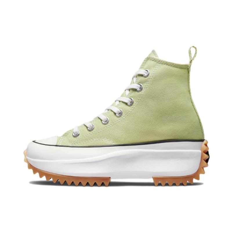 Converse Run Star Hike Platform High Top Espadrilles Unisex Moss Green