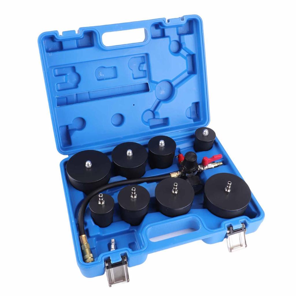 9 Pcs Turbo System Leakage Tester Turbocharger Air Pressure Boost Leak Test Kit with Pressure Gauge Tester