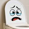 Cartoon Face Bin Stickers Self-Adhesive Home Decor For Trash Can Wall Toilet Decor Refrigerator Fun Themed Decor