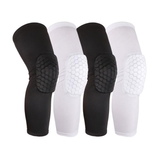Knee Pads Compression Padded Long Leg Sleeve Knee Protection Brace for Basketball