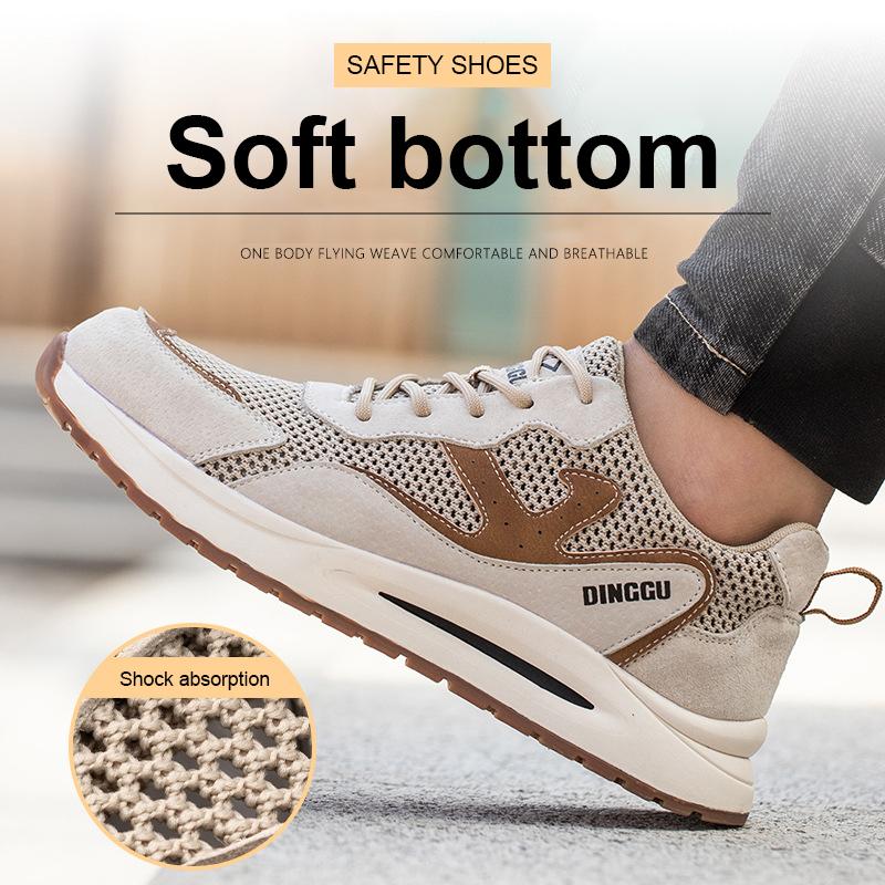 Breathable Work Shoes For Men Women Safety Shoes Puncture-Proof Lightweight Work Sneakers Men Steel Toe Shoes Safety Footwear
