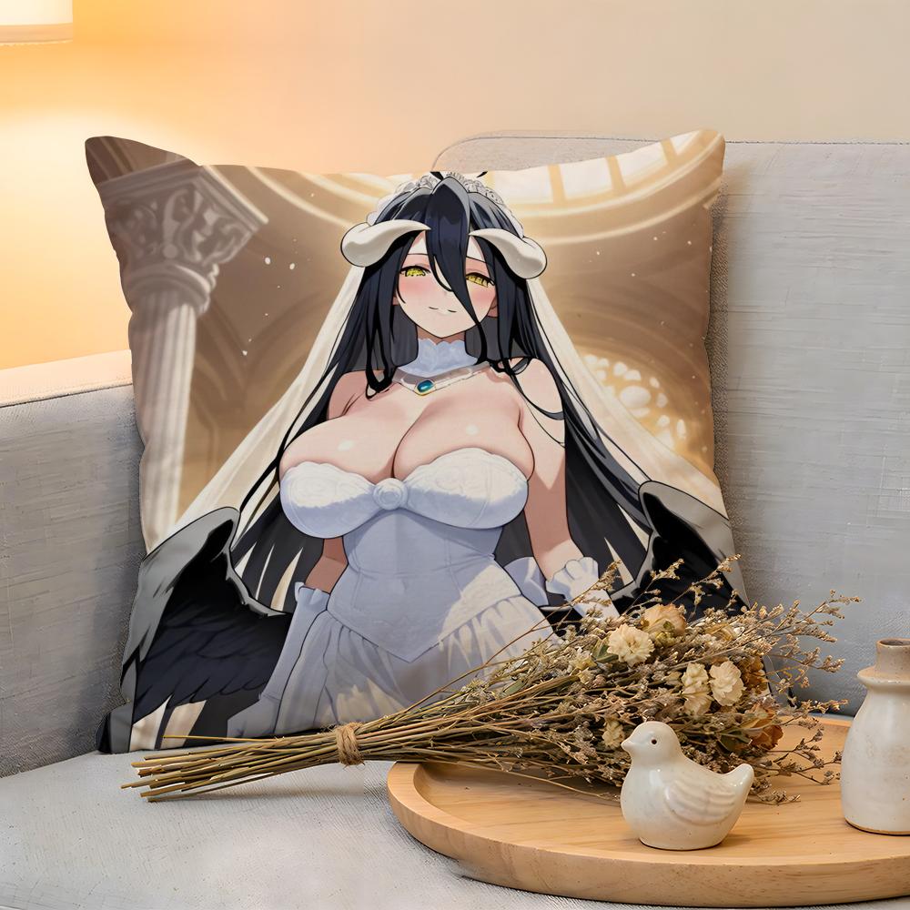 

Cushion Cover Linen SkinFriendly Soft Decorative Case for Sofa Home Decor Hot Anime AAlbedo Pillow cover 30x30cm