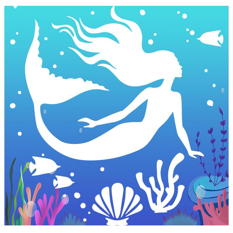 16 Sheets/set, Marine Creatures, Painting Templates, DIY Hand Drawn, Graffiti, Childlike Fun, Painting Tools, Plastic, Hollow Templates