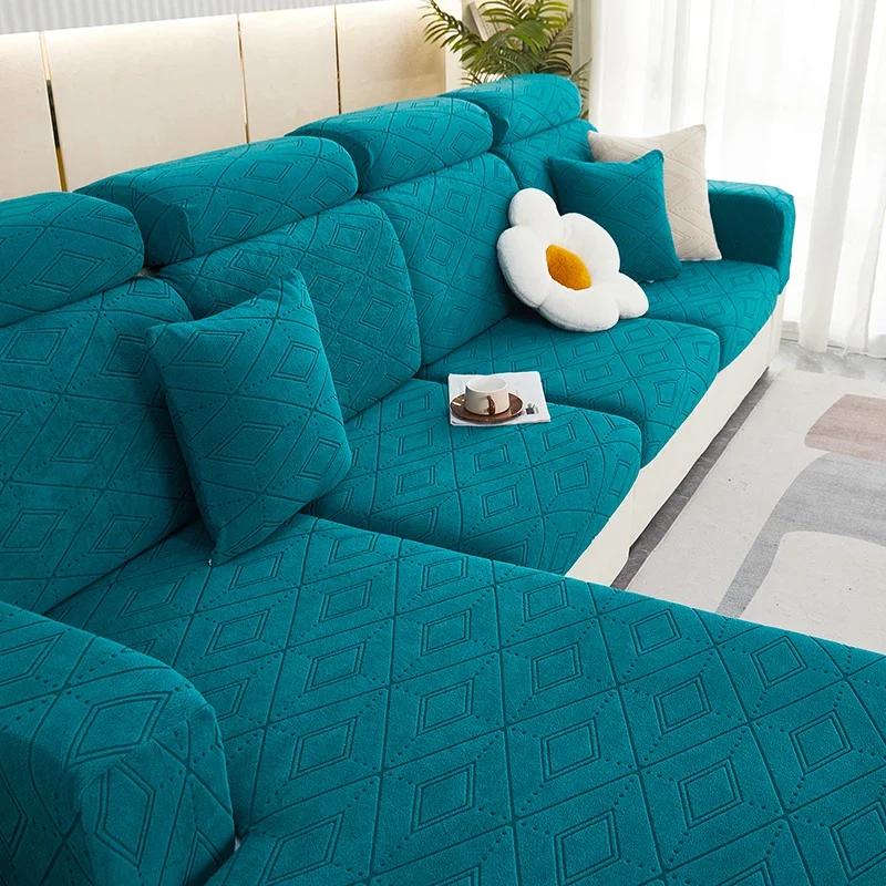 

Tretchable Leaf Pattern Sofa Cover, Non-Slip, Pet Friendly, Modern Design, Fits L-Shaped, 1, 2, 3, 4 Seater Sofas 1pc Normal size 1