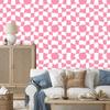 Wallpaper Free checkerboard powder pink, center powder pink 50x1000