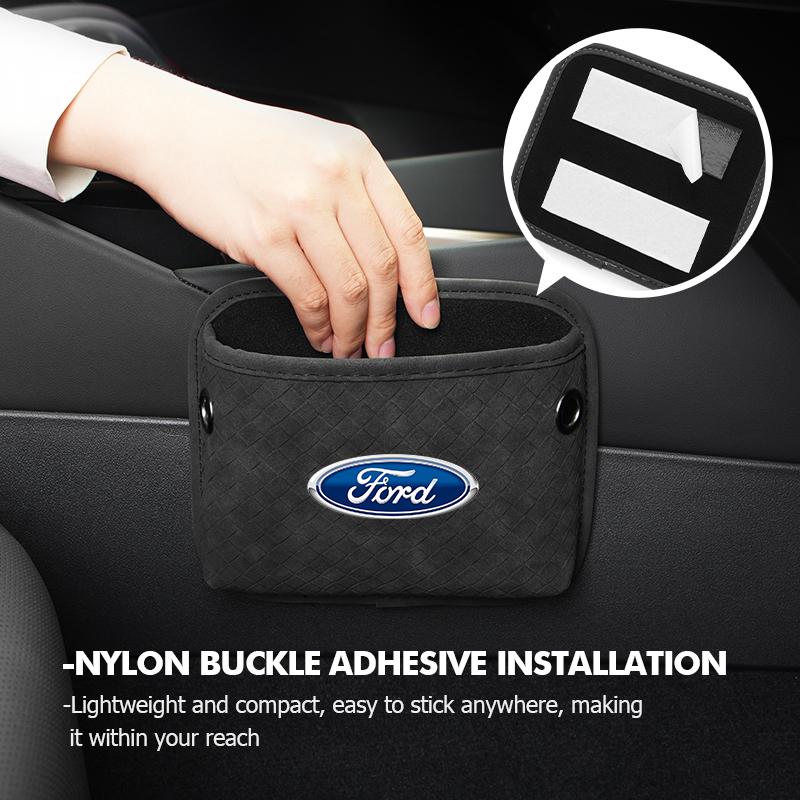 KLKD5 Car Multi-functional Mobile Phone Key Self Adhesive Pouch Storage Accessories For Ford Focus mk2 mk3 mk4 Fiesta Ranger Mondeo