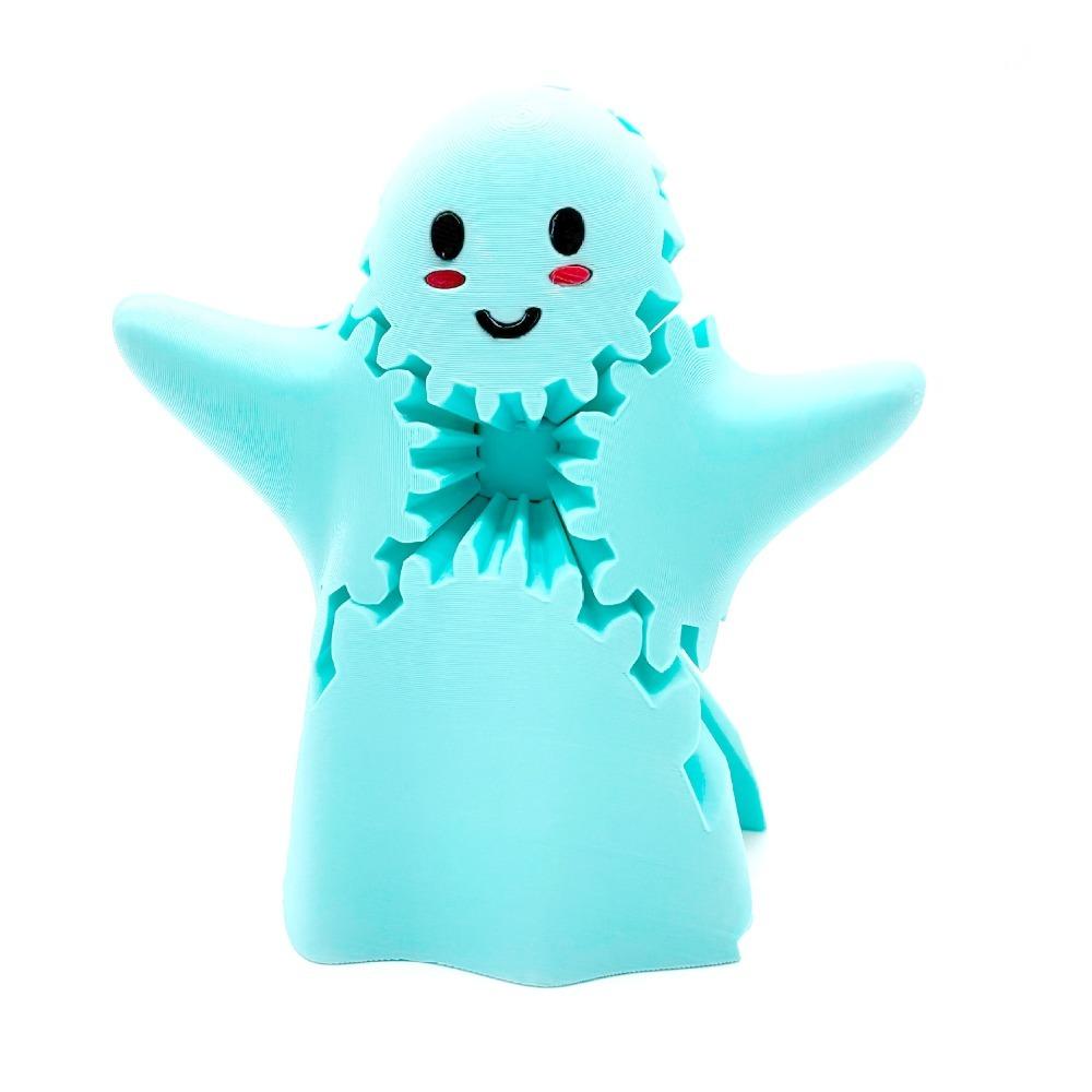 

Plastics Cute Ghost Gear Collectible Figurines Spin Gear Toy Children Toy StyleB Cyan