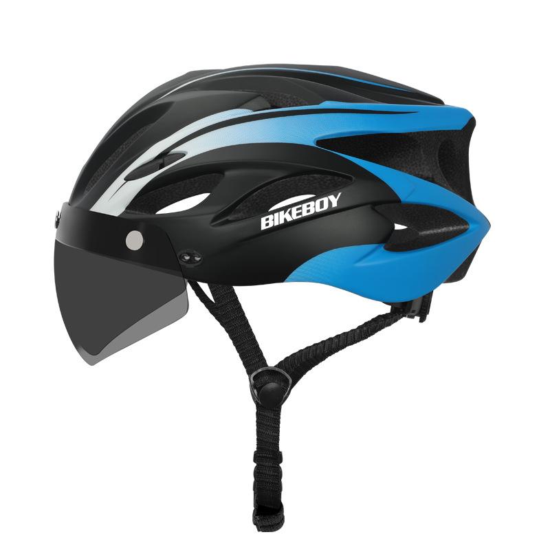 Fahrradhelm mit Brille Integrierte Formung Herren- und Damen-Mountainbike-Fahrrad-Rennrad-Sicherheitshut