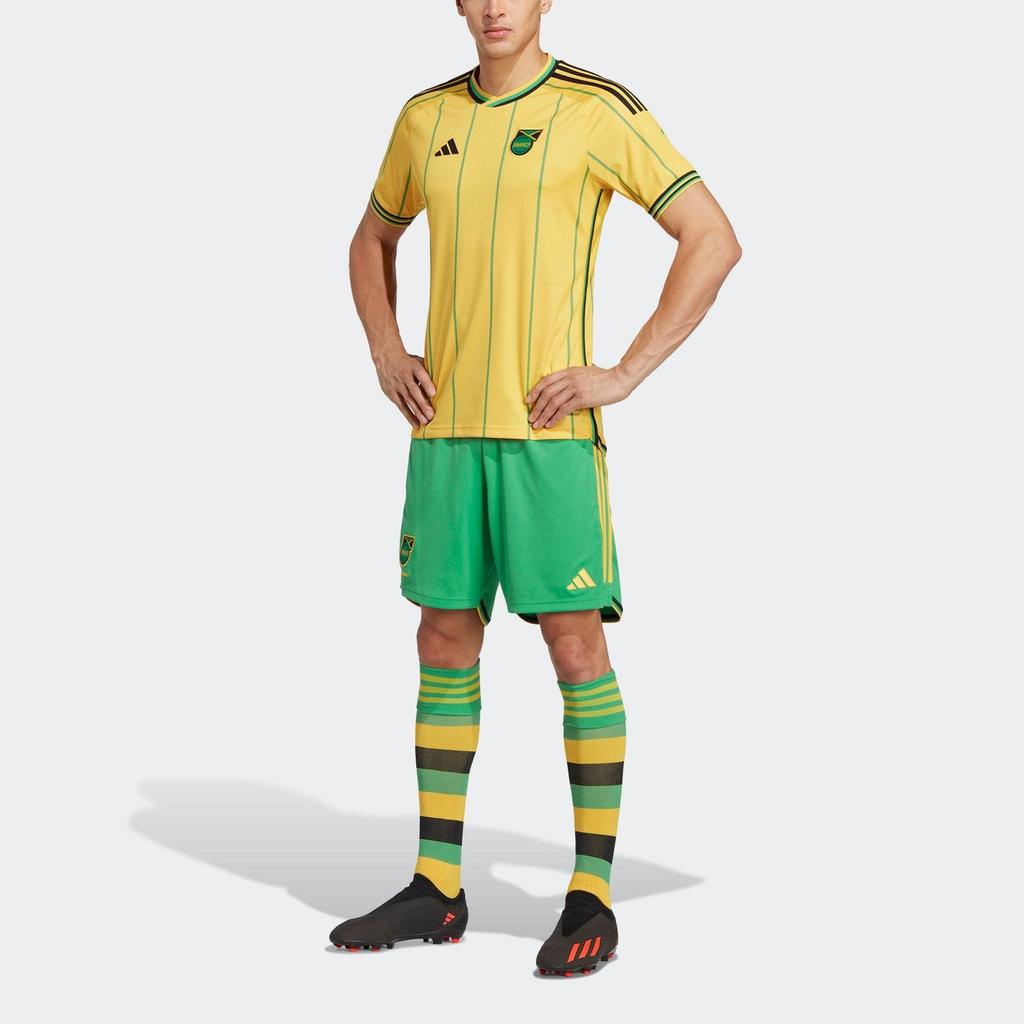 Adidas Jamaica 23 Home Jersey Bold Gold/Vivid Green Unisex Streetwear HT7122