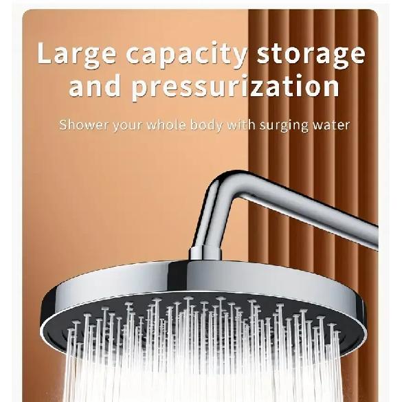 25cm Top Spray Large Water Volume Booster Shower Head Pressurized Single Head Home Bathroom Shower Head