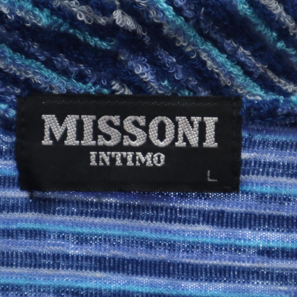 Missoni 90s Made In Japan Old Border Pattern Long Sleeve High Neck Pile Fabric Sweater Women Used