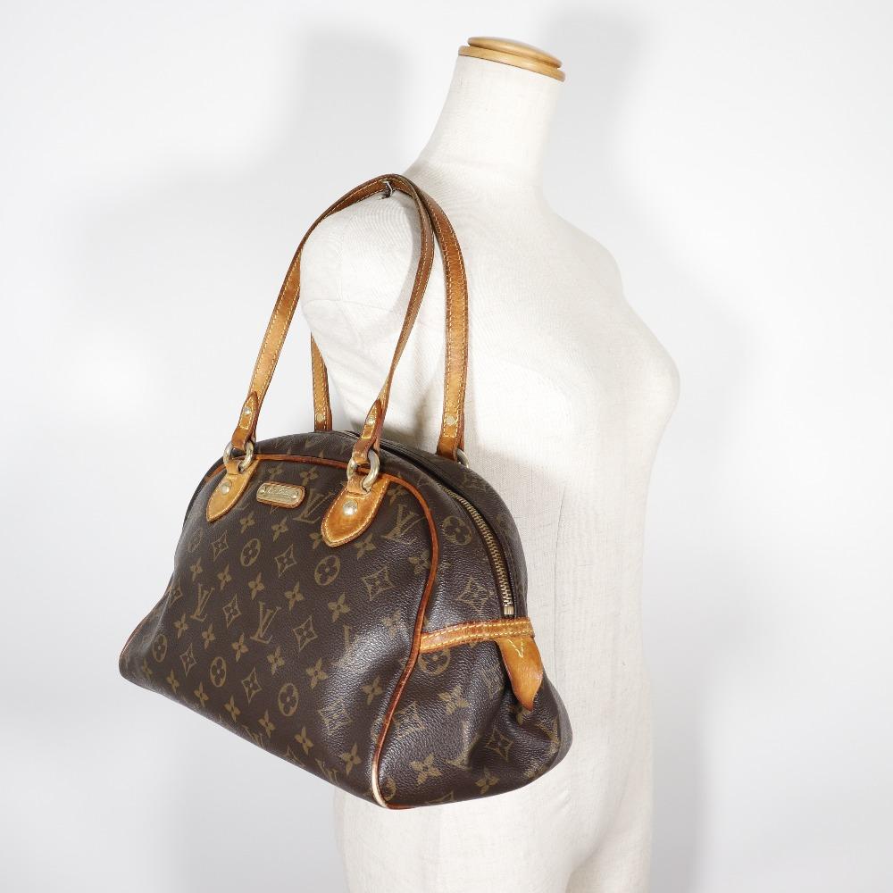 Louis Vuitton Montorgueil PM Umhängetasche M95565 Braun Monogram Canvas Damen Gebraucht