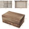 Wooden Jewelry Box Large 2Layers Multi Functional Organizer Jewelry Aesthetic Storage Box Retro Luxury Personalized Packaging Ornaments Funny Gifts