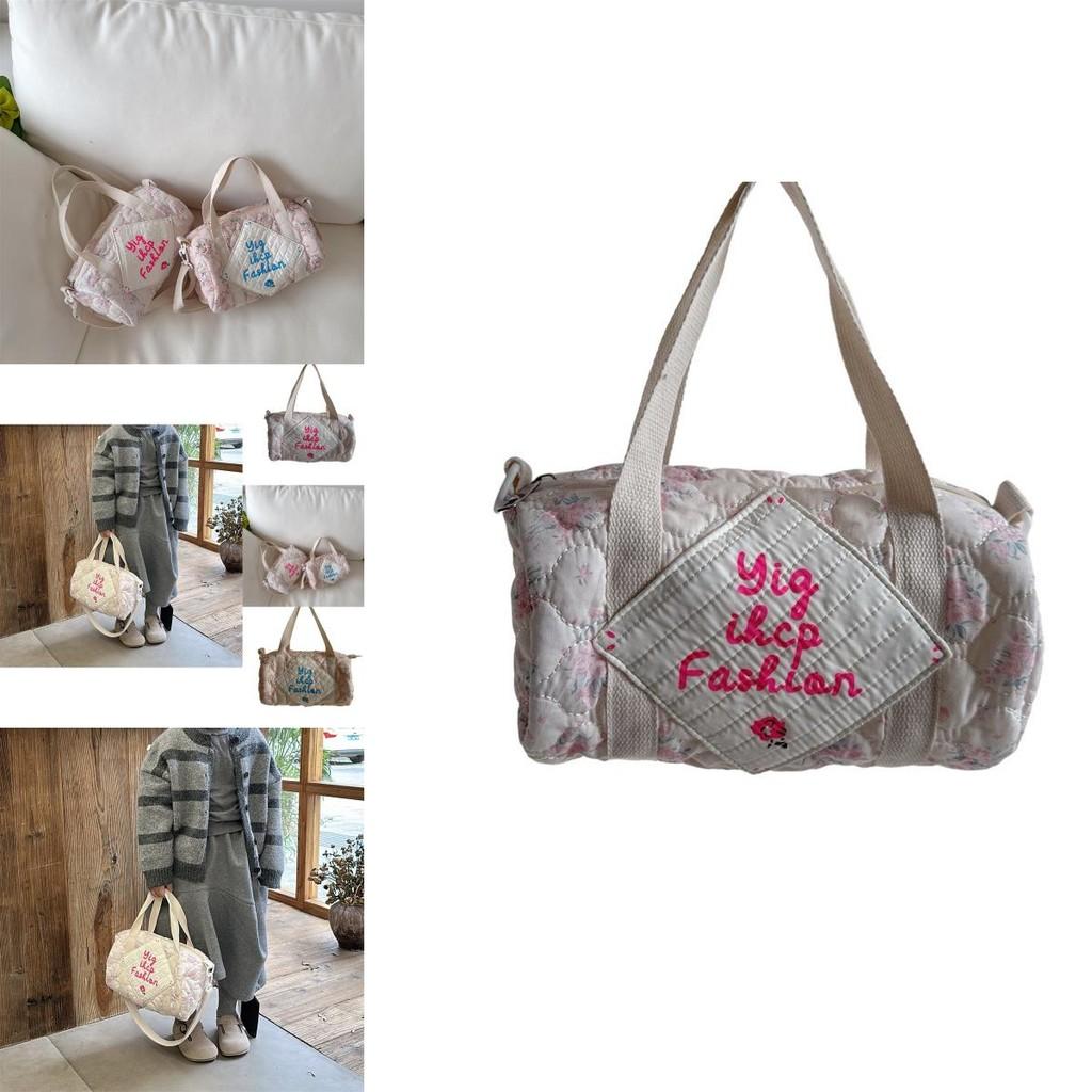 Trendy Floral Print Children's Crossbody Bag Stylish Cylinder Shoulder Bag For Kids