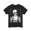 Skeleton Drinking Coffee Shirt, Coffee Drinking Lovers Women Men Shirt