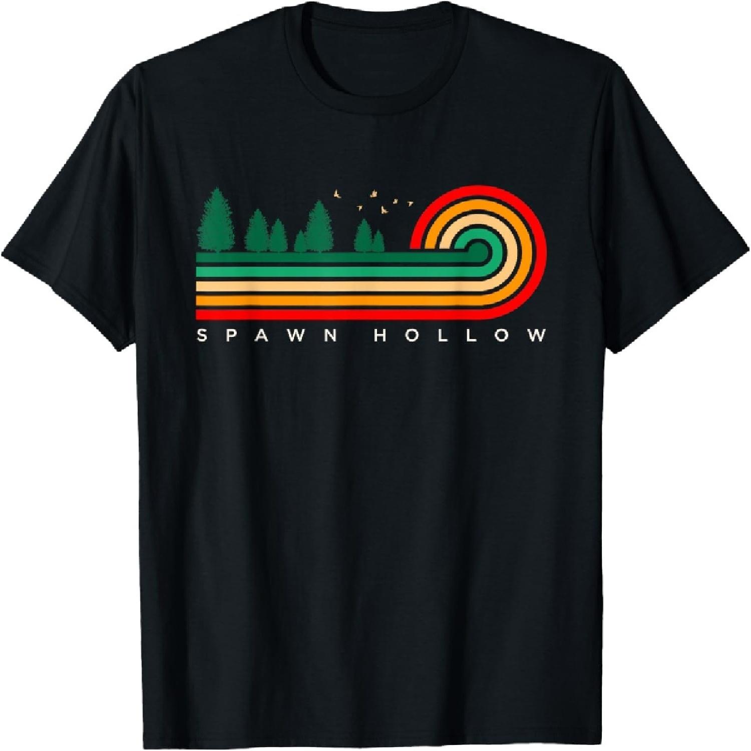 Evergreen Vintage Stripes Spawn Hollow, New York T-Shirt XXXXXL разноцветный