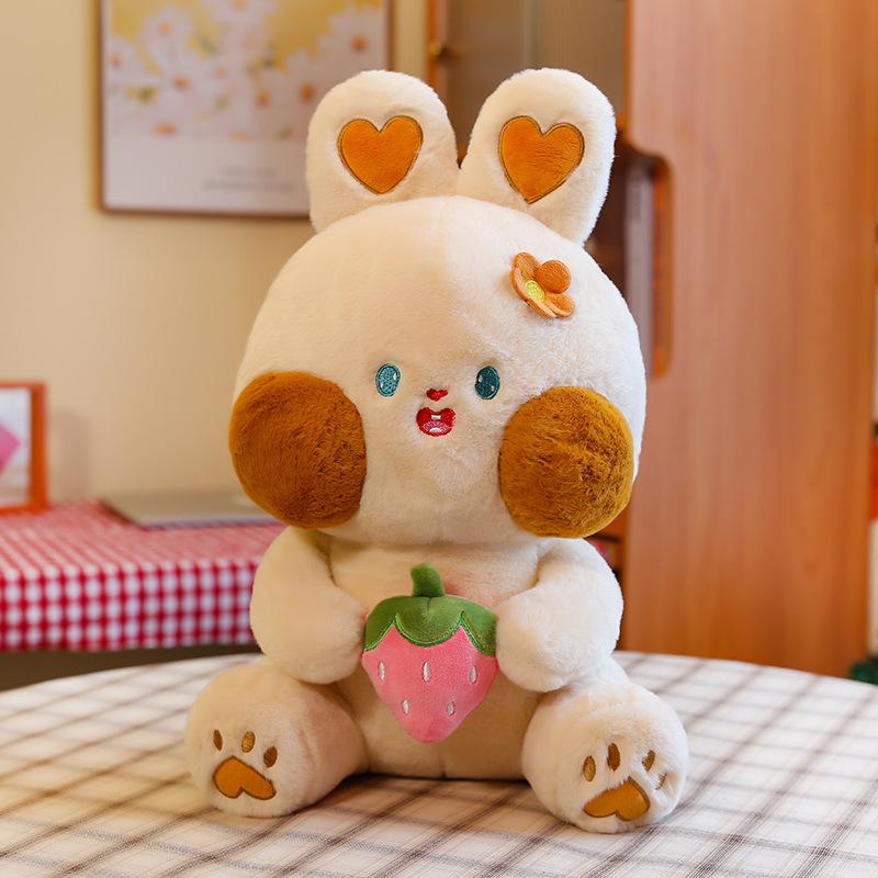 Cute Doodle Rabbit Plush Toys Little Bunny Doll Pushing Pillow Girls Birthday Gift Children's Dolls