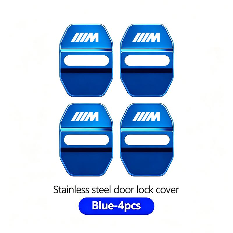 FA54Pcs Zinc Alloy  Car Door Lock Buckle Protection Cover Anti-Collision Shock Absorbing Cushion Stickers For BMW G80 G06 G07 G42 G