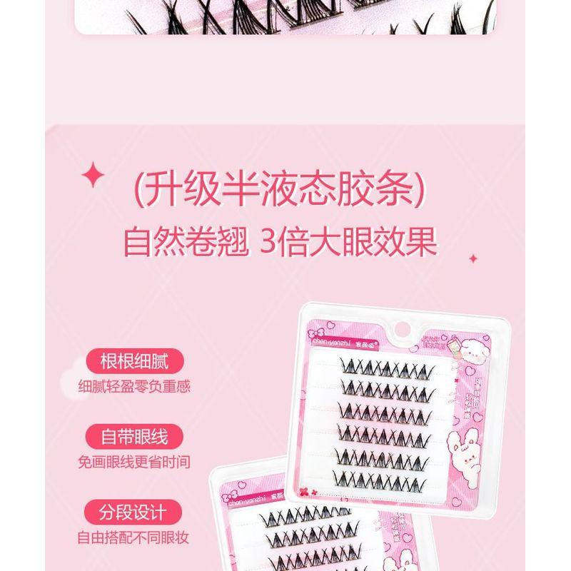 LuxeFlutter - Natürliche Crisscross Cluster Klebefreie Falsche Wimpern