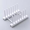 Book Cups Display Stand Drainer Plastic Dish Drainer  for Kitchen Pot Lid Holder Kitchen Dishes Drying Rack Dinnerware Storage