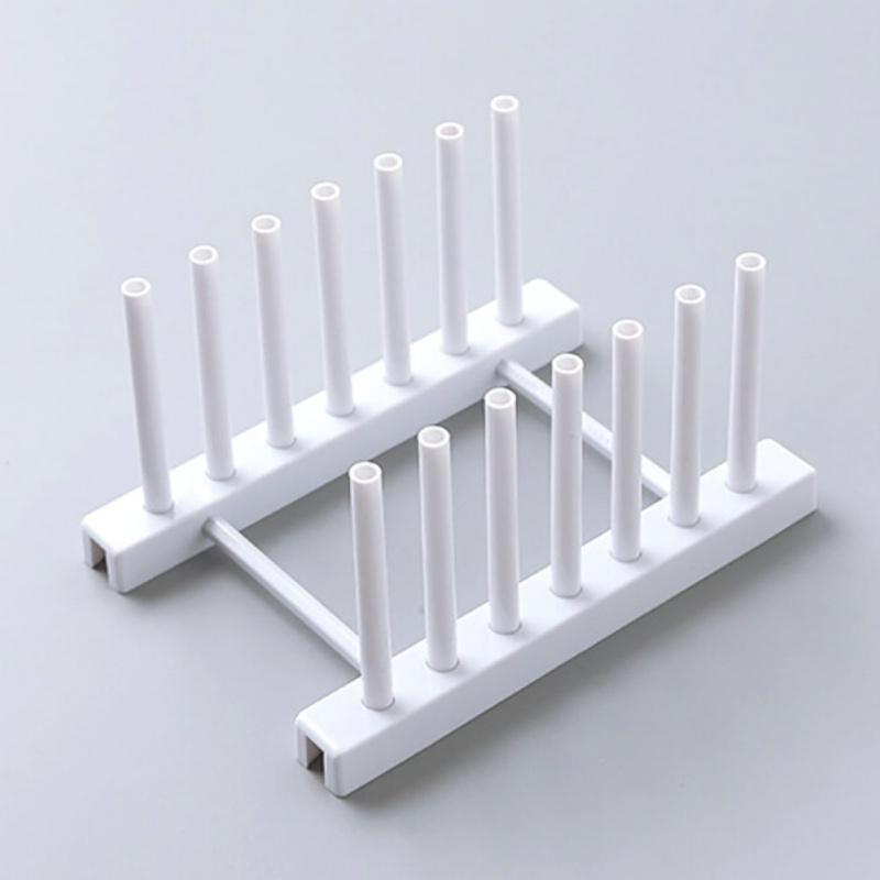 Book Cups Display Stand Drainer Plastic Dish Drainer  for Kitchen Pot Lid Holder Kitchen Dishes Drying Rack Dinnerware Storage