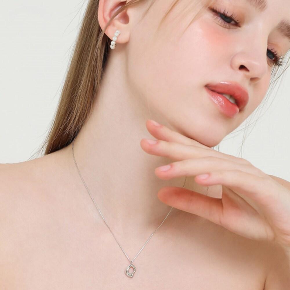[Aube] 925 Melting Caramel Silver Necklace An05
