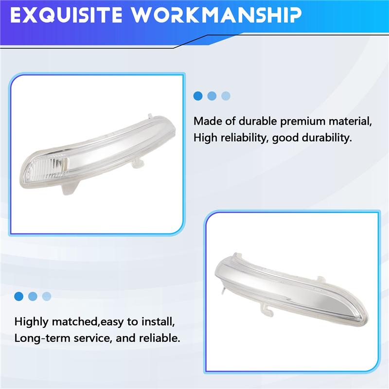 Kryt skla blinkru zpětného zrcátka na dveřích auta Pro 208 2008 2012-2017 1607512680-A87Q