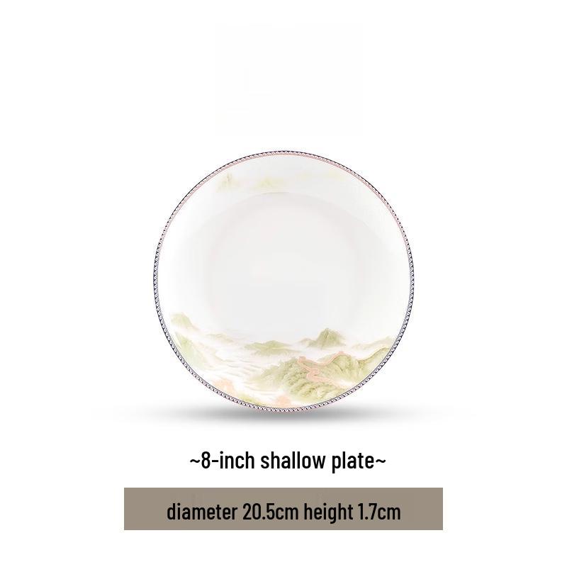 Modranka 'Landscape Painting' Jingdezhen Ceramic Plate