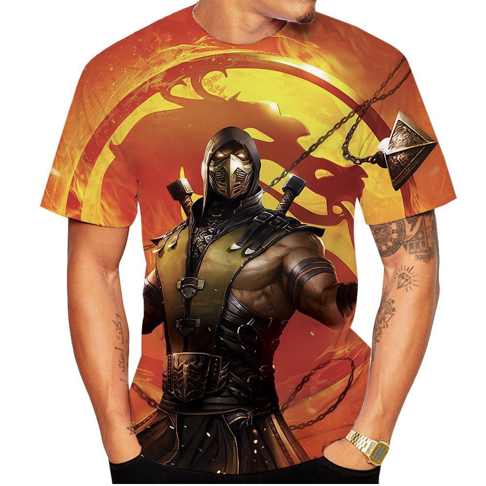 New Summer Hot Sale Mortal Kombat 3D Print Men's/women's T Shirt Short-sleeved Round Neck Clothing Plus Size 100~6xl Oversize