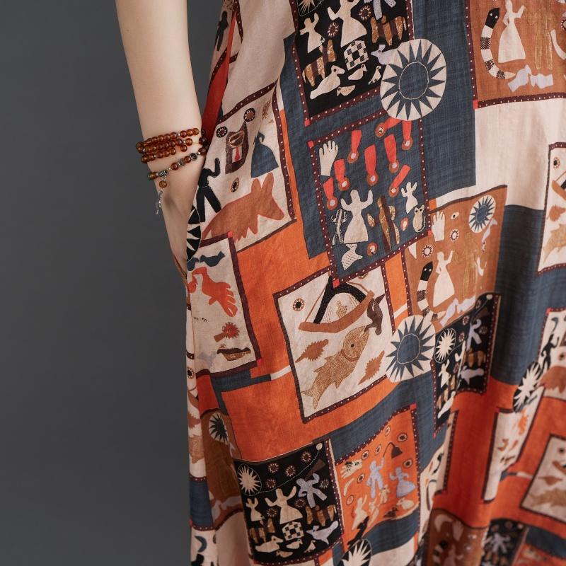 DIMANAF New 2026 Women Plus Size Summer Beach Sundress Loose Casual Maxi Lady Long Dress Floral Print Dress