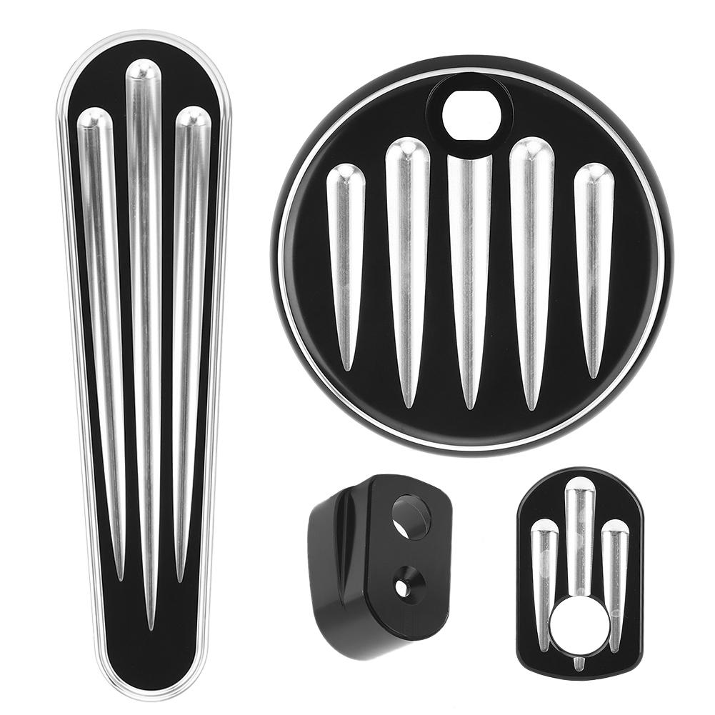 Fuel Tank Door & Dash Insert & Ignition Cap Kit Stripe Style Fit for FLHX   FLHT   FLTR   FLHTCUTG
