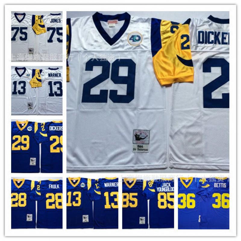St. Louis Rams Vintage Football Jersey Mitchell Ness Embroidered NFL Style Team Apparel Men