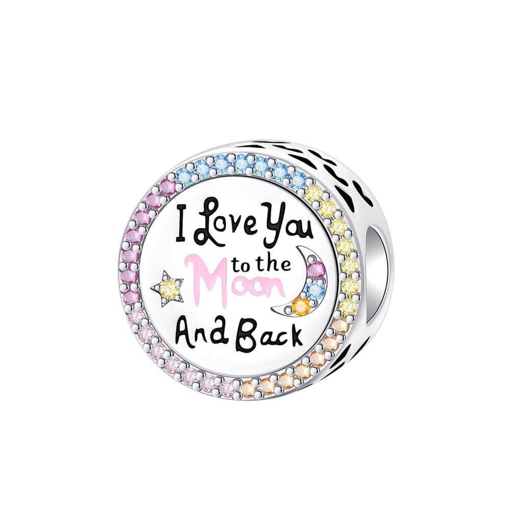 New Heart-Shaped Charms Copper Flower Forever Love Beads Fit Original Bracelets Necklace For Women Diy Jewelry Gift