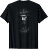 Heiliger Jesus mit Dornenkrone Porträt Rückendruck T-Shirt