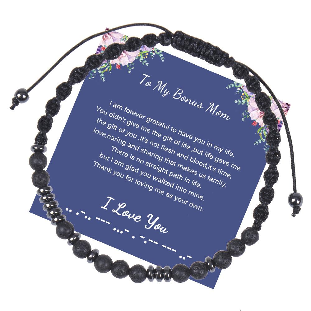 JYL TS Bracelet Morse Code  Family Gift Beaded Transmits Love & Protective Blessings