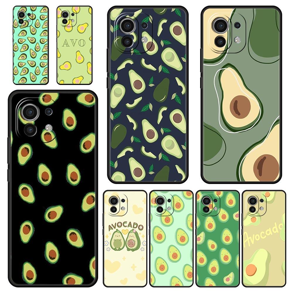 Cute Avocado Phone Case Cover for Xiaomi Mi 17 Pro Max 15 14 13 12 11 Ultra 15T 14T 13T 12T 11T Pro Lite Soft TPU Shell Fundas