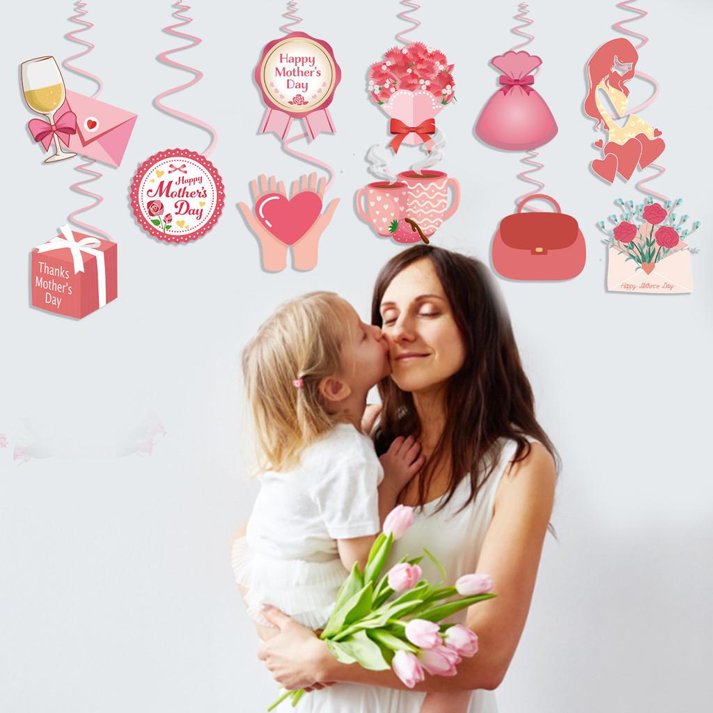 Day Mothers Spiral Pvc Hanging Decorations For Celebrations Gatherings Prop