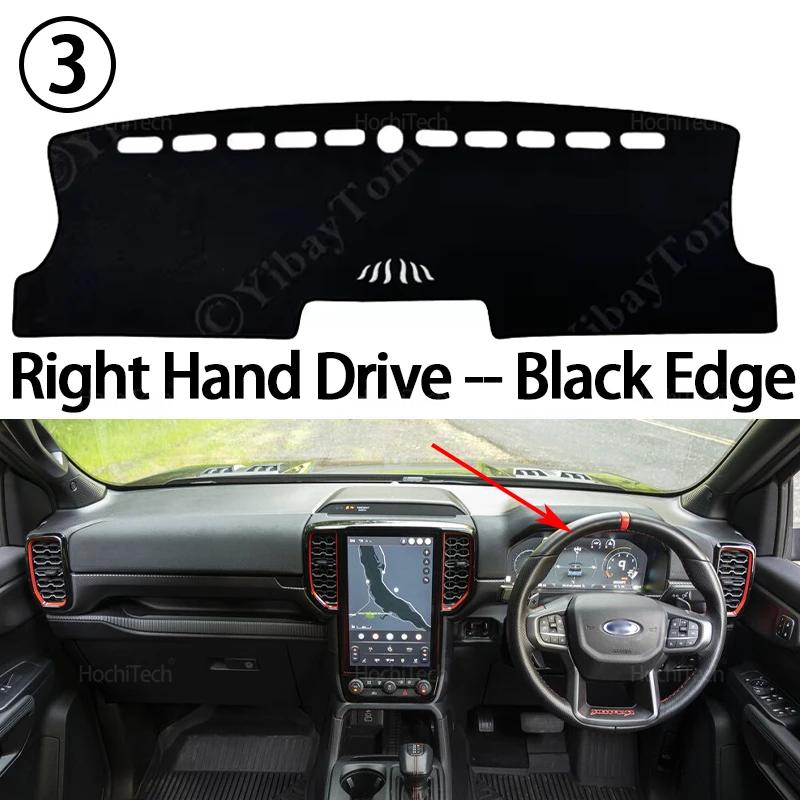 Car Dashboard Cover Mat Sun Shade Non-slip Pad Carpet Protector Accessories for Ford Ranger T6 P703 2th 2Gen 2024 2025