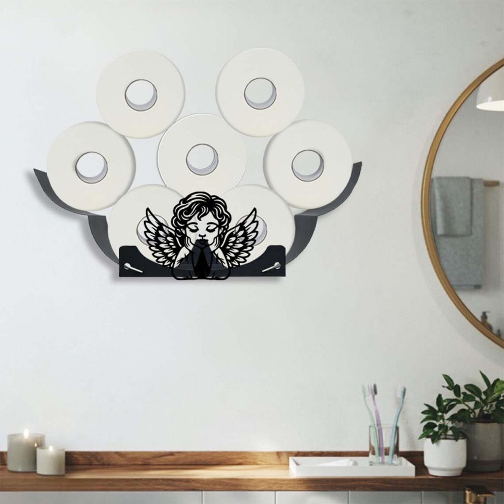 Large Capacity Wall Mounted Towel Holder, Decorative Tissue Dispenser for Kitchen Bathroom, Model 160