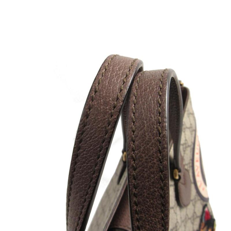 Gucci handbag GG SUPERME printed embroidery stitching old flower all over print canvas patchwork messenger bag tote bag tote bag shopping bag