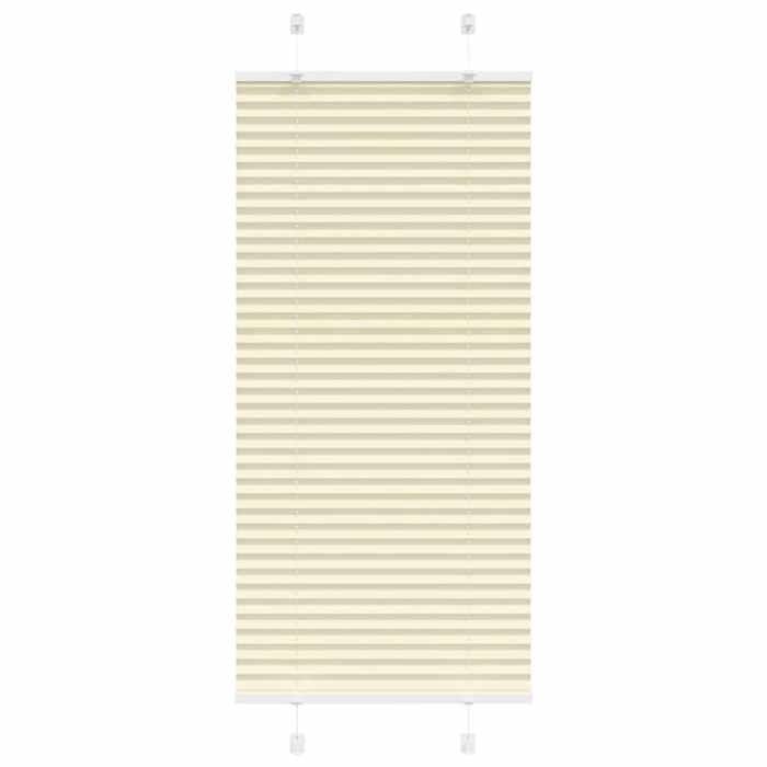 VidaXL Store plissé crème 60x100 cm largeur du tissu 59,4 cm polyester, store plissé de fenêtre, store accordéon, store 4015271