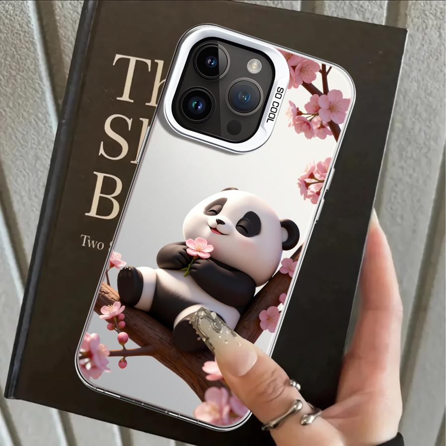 Chubby Panda Back Phone Cover Case for iPhone 17 Pro Max 11 XS 13 Pro XR 12 Air 15 Plus 16 14