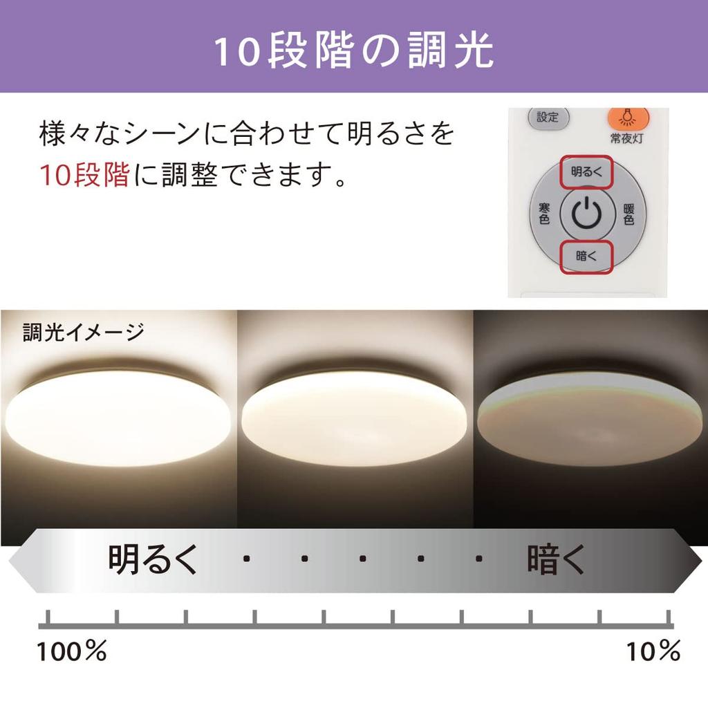 OHM Electric LED Ceiling Light, 6-tatami (approx. 6 Tatami Mats), Dimmable and Color-Adjustable, LE-Y33T6G-W1, 06-5598