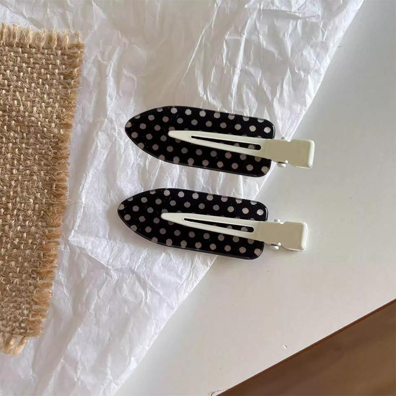 1/ 4pcs Korean Sweet Polka Dot Hair Clips Retro Fahion Hairpins for Women Girls Cute Headdress Outfits Hair Styling Accessories